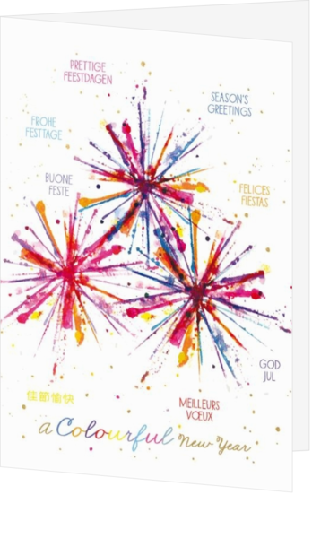 Feuerwerk - weihnachtskarte 22035D