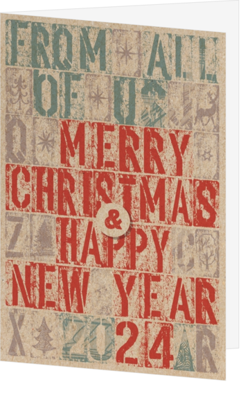 Weihnachtskarte - Typografischer Weihnachtswunsch 2024
