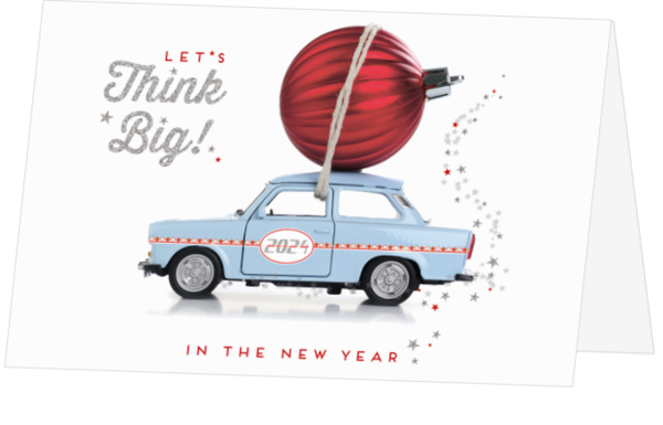 Weihnachtskarte - Let's think big in the New Year