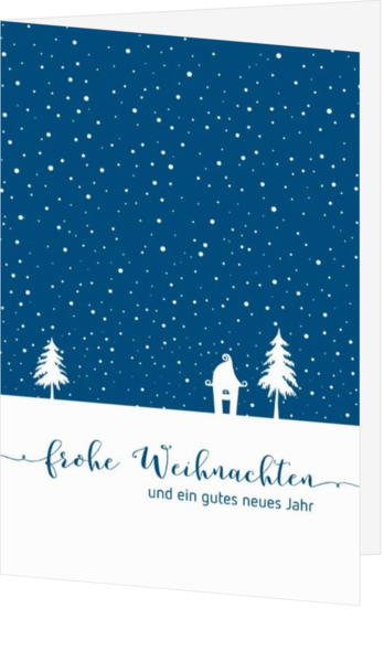 Weihnachtskarte - Winterlandschaft
