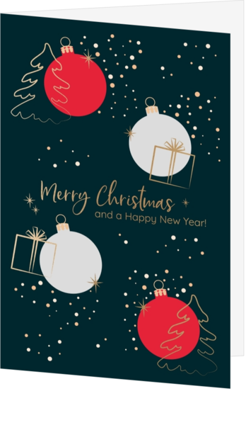 Weihnachtskugel - weihnachtskarte 23103D