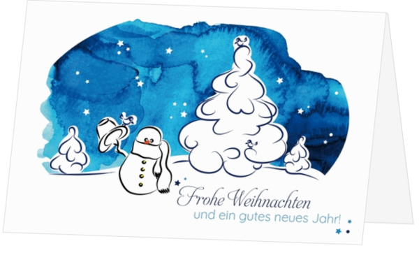 Schnee - weihnachtskarte 23107D