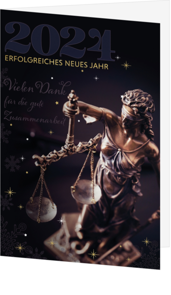 Weihnachtskarte - Justitia