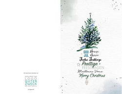 Weihnachtskarte   Aquarell Weihnachtsbaum Rückseite/Vorderseite